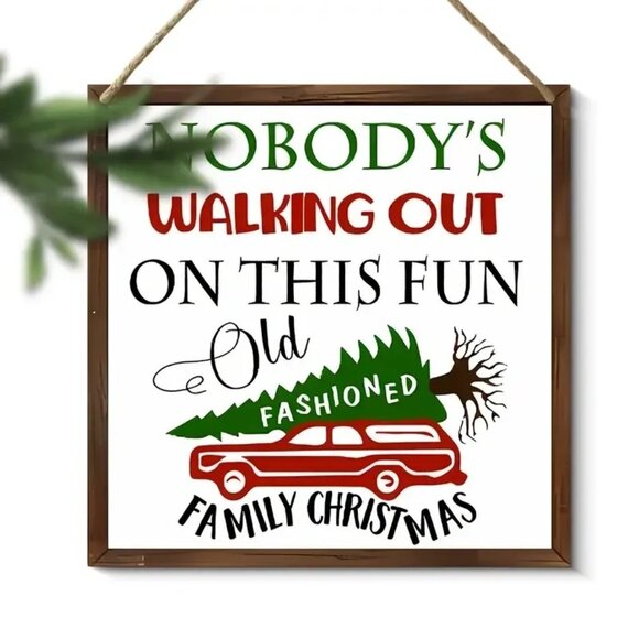($9) Fun Old Fashioned Family Christmas Sign - Picture 2 of 3